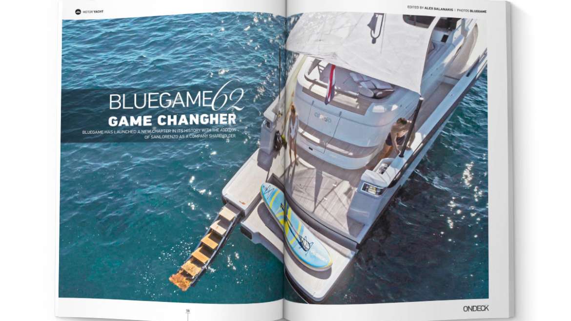 BLUEGAME BG62 on “ONDECK” magazine