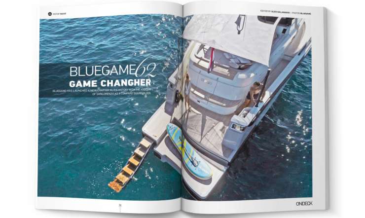 BLUEGAME BG62 on “ONDECK” magazine