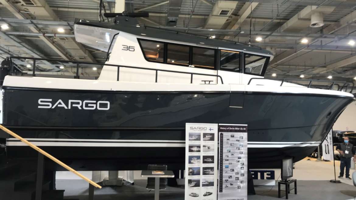 SARGO 36 on display at Athens International Boat Show 08-12.12.2021